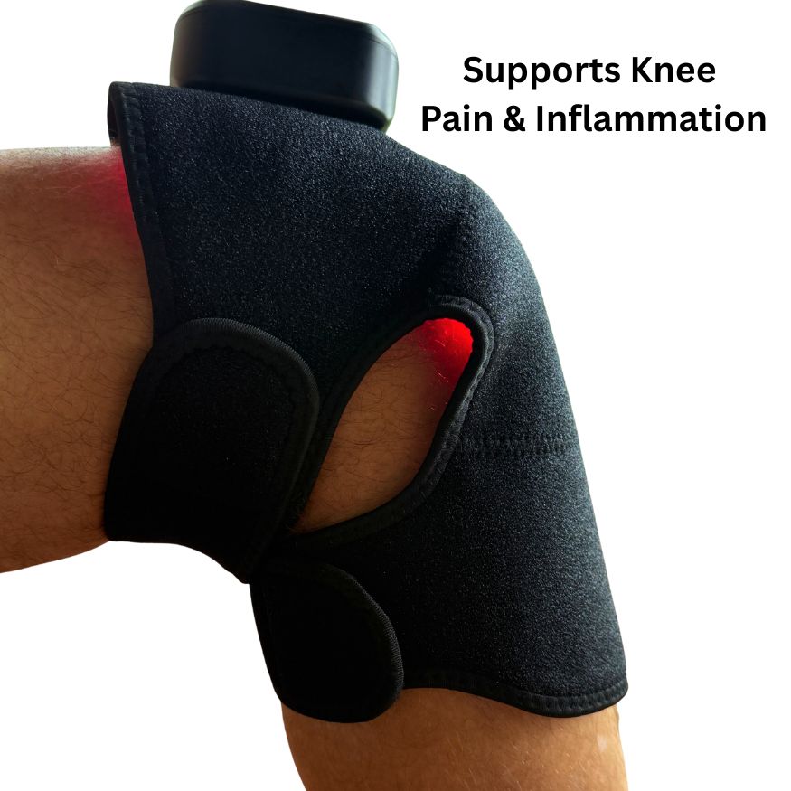 The InfraHeal Red Light Therapy Knee Wrap - Supports Knee & Shoulder Pain & Inflammation